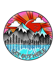 GET OUT MORE MOUNTAIN STICKER